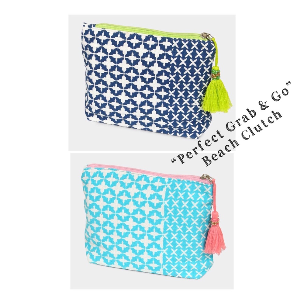 “Perfect Grab & Go” Beach Clutch,NWT